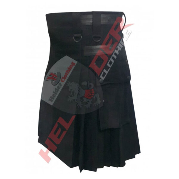 Leather Straps Cargo Utility Kilt — image 4