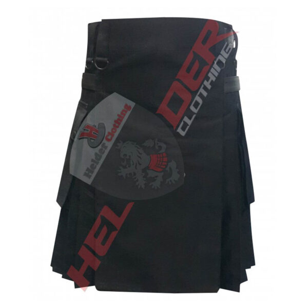 Leather Straps Cargo Utility Kilt — image 1