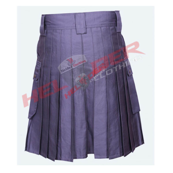 Purple 4 Pockets Detachable Apron Cargo Utility Kilt — image 3