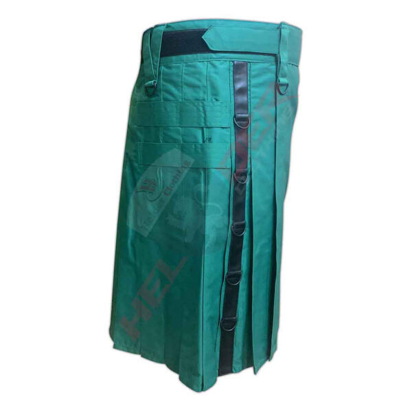 Sea Green Velcro Cargo Utility Kilt — image 4