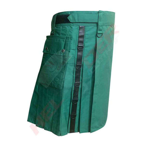 Sea Green Velcro Cargo Utility Kilt — image 3