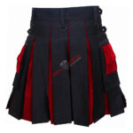 Burgundy Velvet Cargo Hybrid Utility Kilt