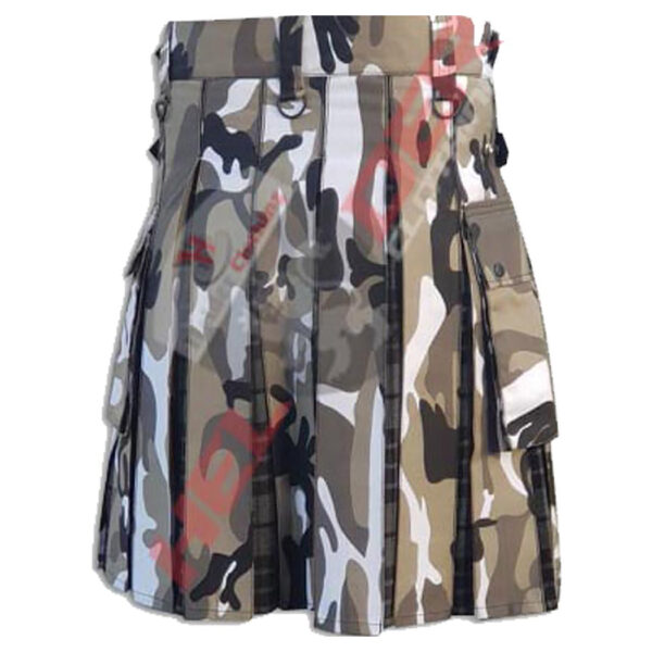 Camouflage Grey Watch Cargo Hybrid Utility Kilt