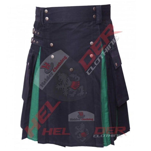 Green & Black Cargo Hybrid Utility Kilt