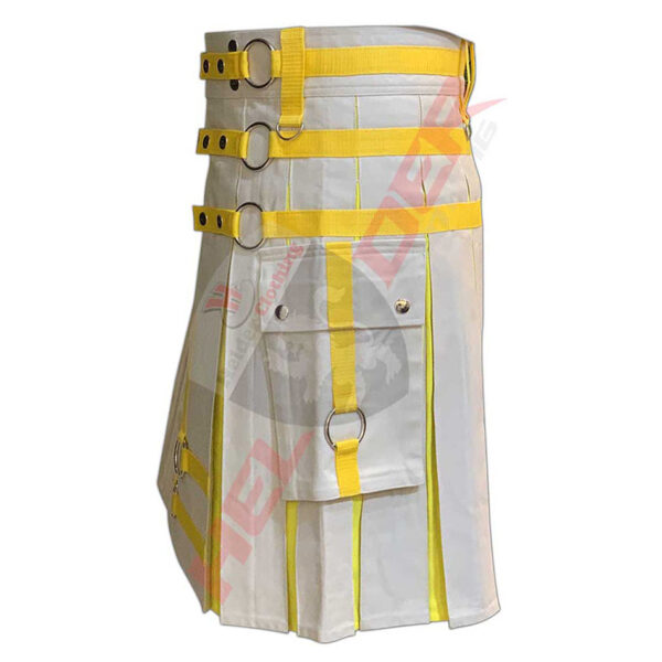 Khaki & Yellow Cargo Hybrid Utility Kilt