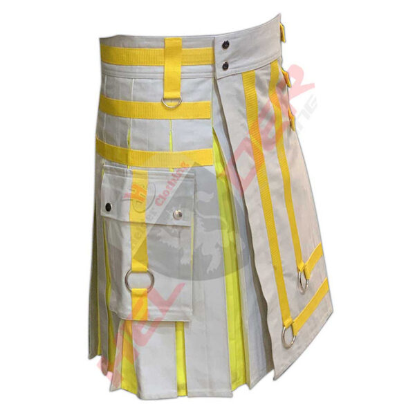 Khaki & Yellow Cargo Hybrid Utility Kilt