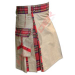 Khaki Cargo Hybrid Utility Kilt