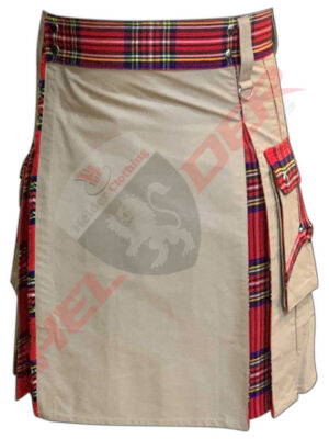 Khaki Cargo Hybrid Utility Kilt