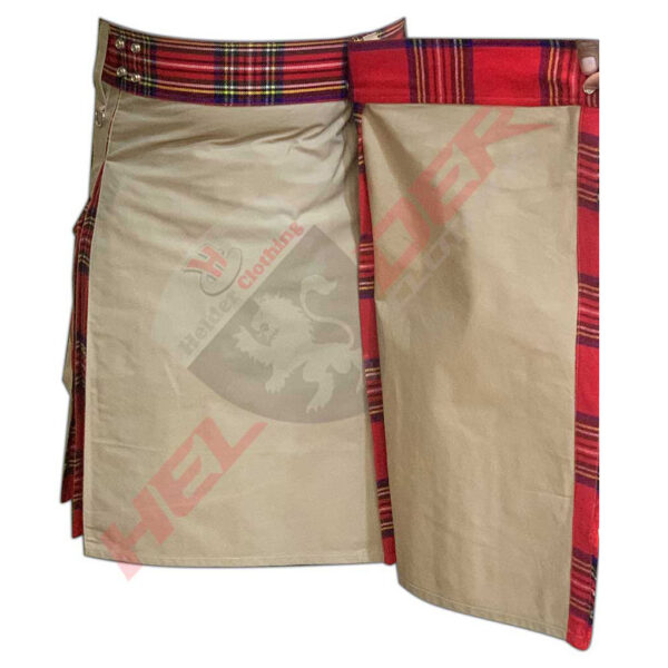 Khaki Cargo Hybrid Utility Kilt