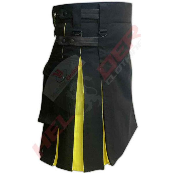 Leather Straps Yellow Hybrid Utility Kilt