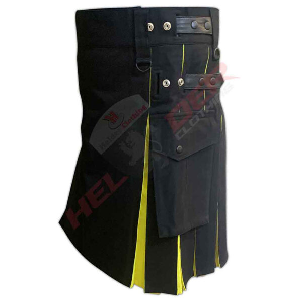 Leather Straps Yellow Hybrid Utility Kilt