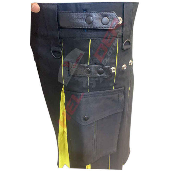 Leather Straps Yellow Hybrid Utility Kilt