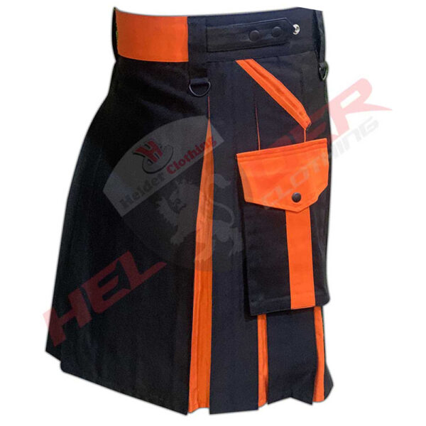 Orange 4 Pocket Hybrid Utility Kilt