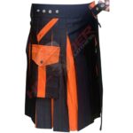 Orange 4 Pocket Hybrid Utility Kilt