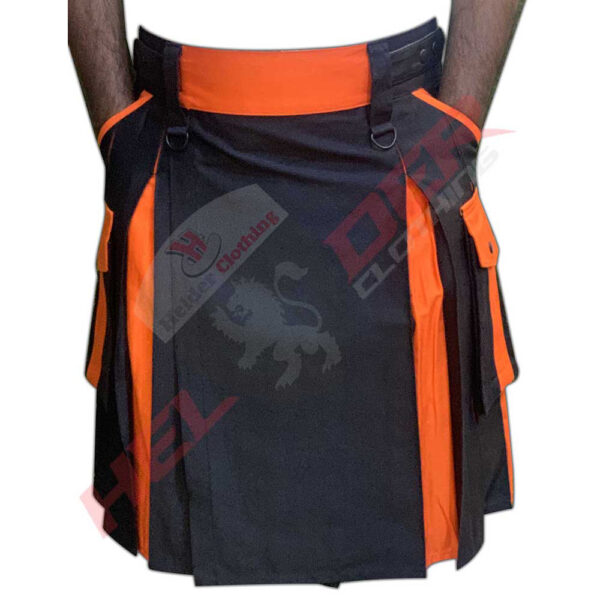 Orange 4 Pocket Hybrid Utility Kilt