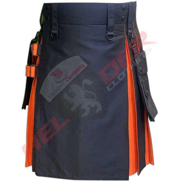 Orange Straps Cargo Utility Kilt