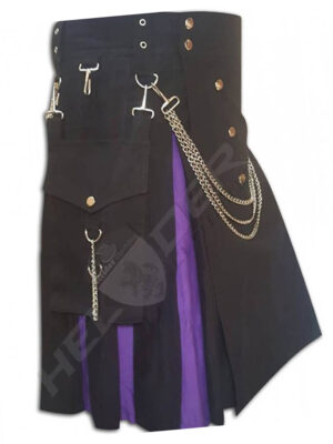 Purple Cargo Hybrid Utility Kilt – alternate view
