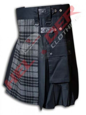 Grey Watch Leather Straps Utility Kilt