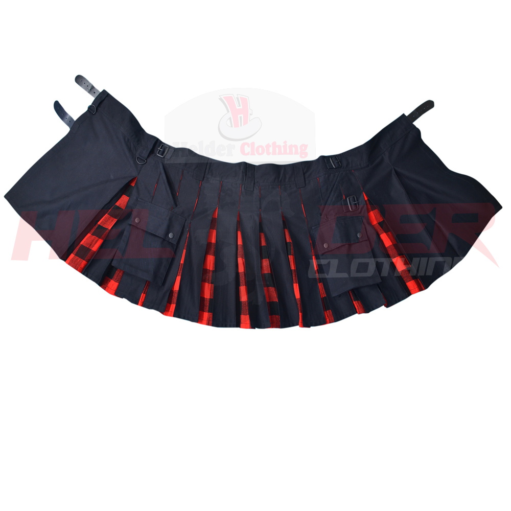 Red Hybrid Cargo Utility Kilt