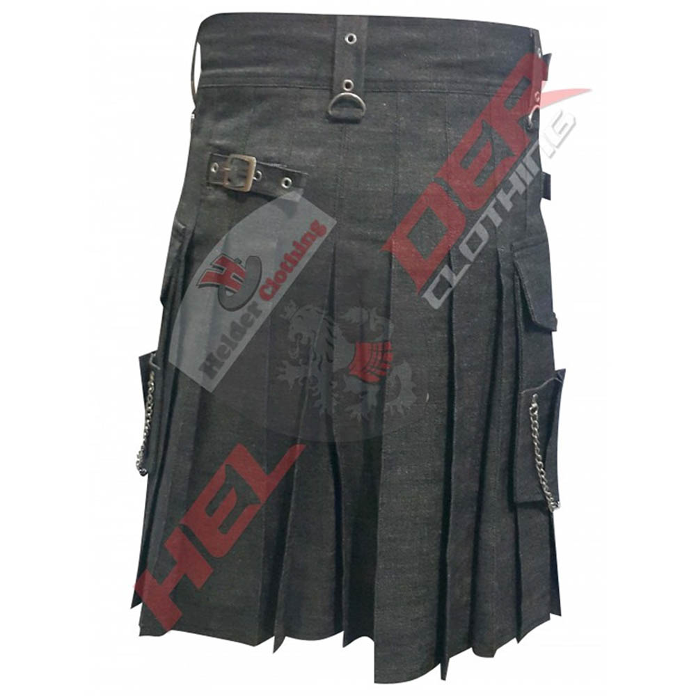 Men Denim Kilts